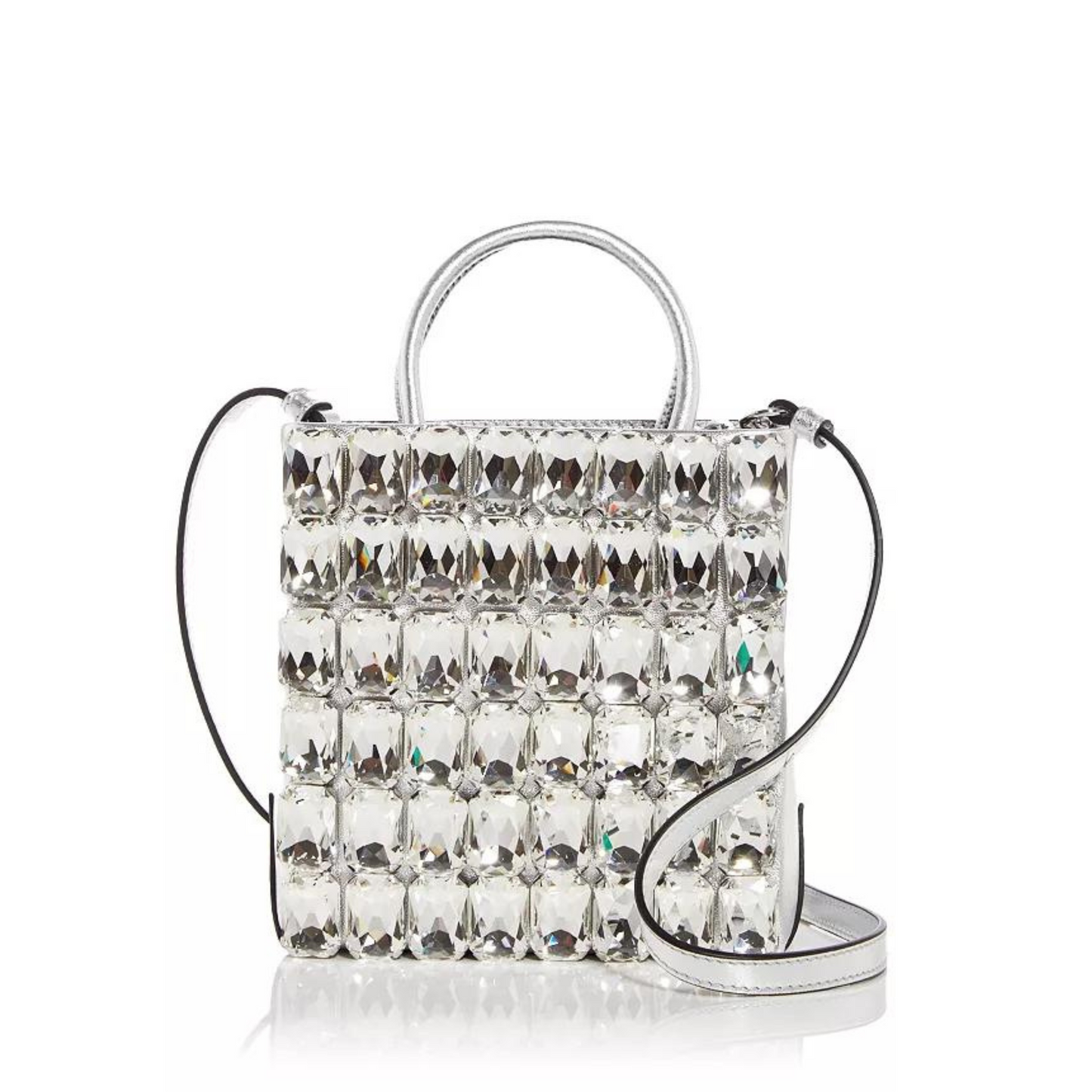 Moschino - Embellished Leather Crossbody Tote