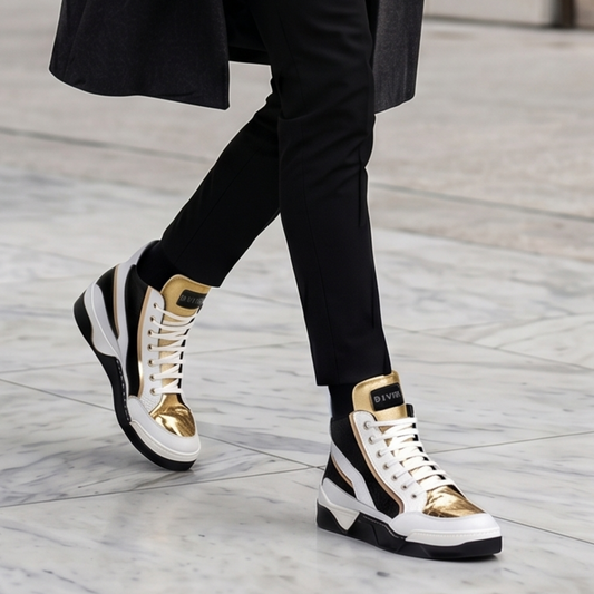 DIVIRI Deluxe x Gold Python Series High Top Shoes