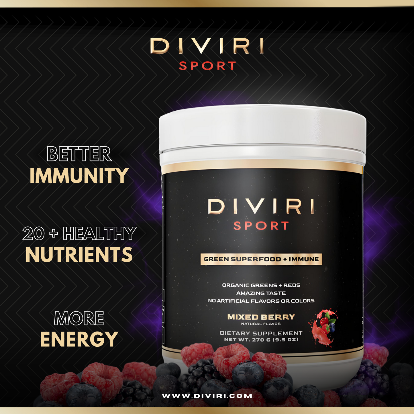 DIVIRI Sport SuperFoods + Immune